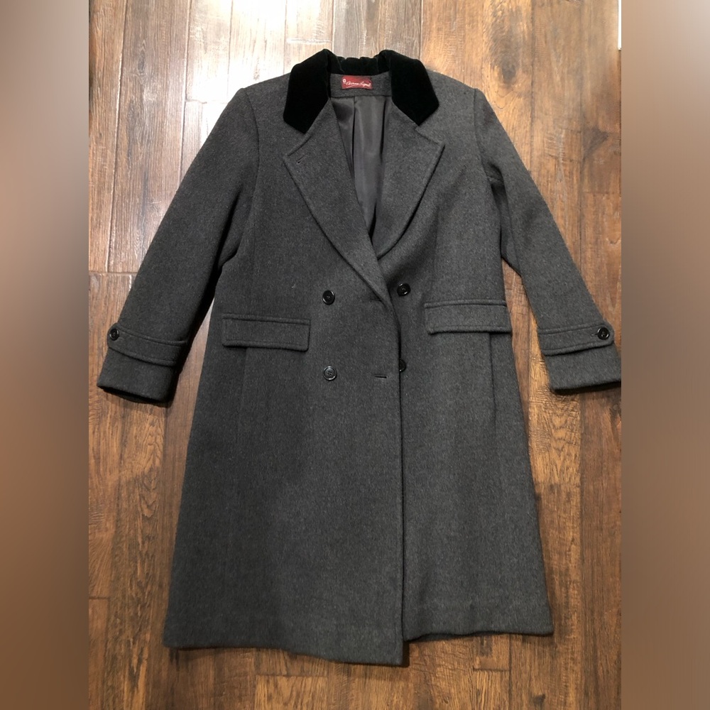 1990's ETIENNE AIGNER FULL LENGTH DOUBLE BREAST WOOL COAT WOMEN’S LARGE